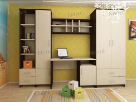 Детская Студент Комплект мебели (Дуб сонома/Белый) в Нововаршавке - novovarshavka.katalogmebeli.com | фото