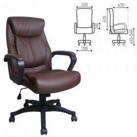 Кресло офисное BRABIX Enter EX-511 (коричневый) в Нововаршавке - novovarshavka.katalogmebeli.com | фото