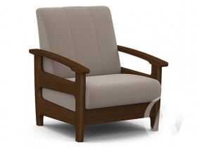 Кресло для отдыха Омега (орех лак/CATANIA COCOA) в Нововаршавке - novovarshavka.katalogmebeli.com | фото