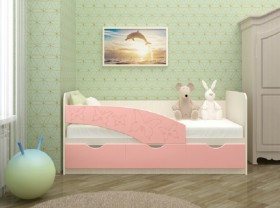 Кровать Бабочки 1,6м (Розовый металлик) в Нововаршавке - novovarshavka.katalogmebeli.com | фото