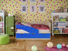 Кровать Бабочки 2,0м (Синий матовый) в Нововаршавке - novovarshavka.katalogmebeli.com | фото