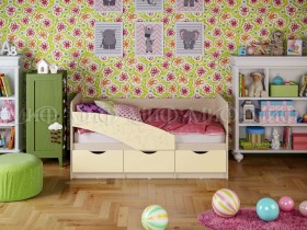 Кровать Бабочки 2,0м (Ваниль матовый) в Нововаршавке - novovarshavka.katalogmebeli.com | фото
