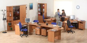Мебель для персонала Альфа 61 Ольха в Нововаршавке - novovarshavka.katalogmebeli.com | фото